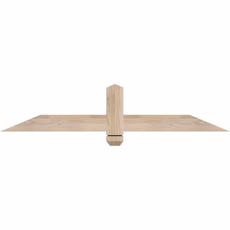 Ekena Millwork Eugene Smooth Timber Gable Bracket, Douglas Fir, 48"W x 10"H x 1 1/2"D x 3 1/2"F, 5/12 Pitch GBW048X10X0204EUG00SDF